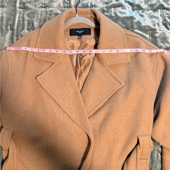 Vero Moda Camel / Tan Belted Coat - Picture 4 of 5